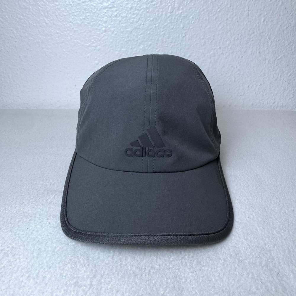 Adidas Superlite Aeroready Charcoal Gray Hat Adjustable Strap Back Cap Running
